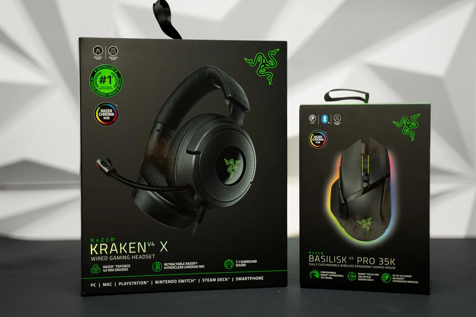 Trải nghiệm bộ đôi gaming gear Razer Basilisk V3 Pro 35K và Kraken V4 X